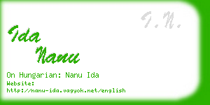 ida nanu business card